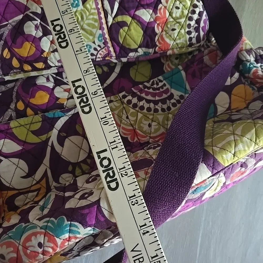 VERA BRADLEY Diaper Baby Bag w/Changing Pad Travel Duffle Purple Plum Crazy
